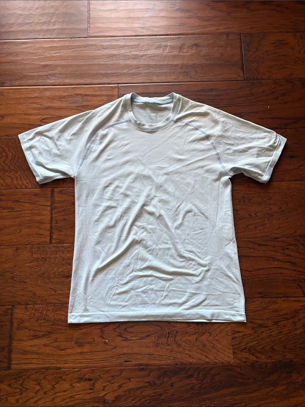Lululemon Men's Light Blue Performance Short-Sleeve Shirt